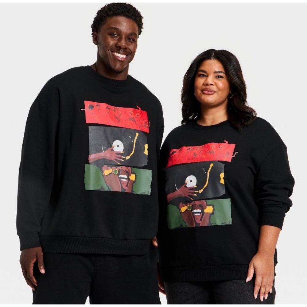 NWT Unisex HBCU Design Challenge Fleece Sweatshirt - 2X - Black